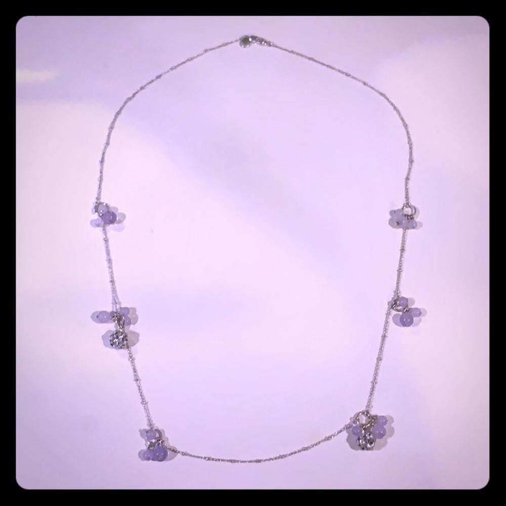 JCrew purple bead necklace.